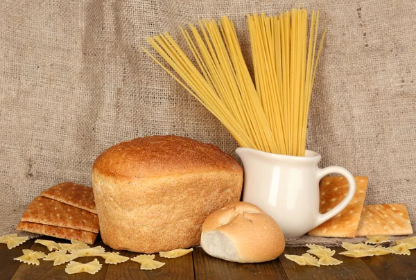 Tasty flour products close up — Stock Photo, Image