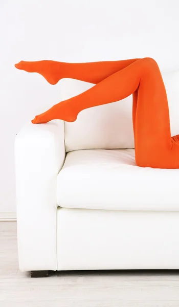 Çorap mükemmel kadın bacaklar, yakın çekim — Stok fotoğraf