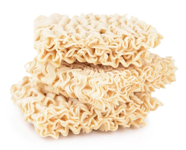 Fideos instantáneos aislados en blanco — Foto de Stock