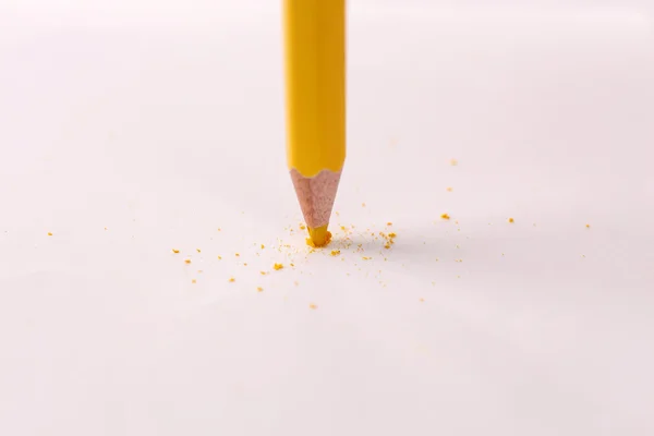 Breaking pencil, isolated on white — Stock Photo, Image