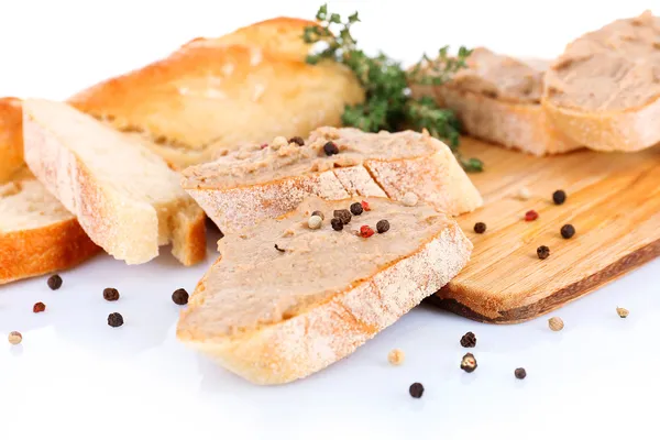 パンと新鮮なパテをクローズ アップ — ストック写真