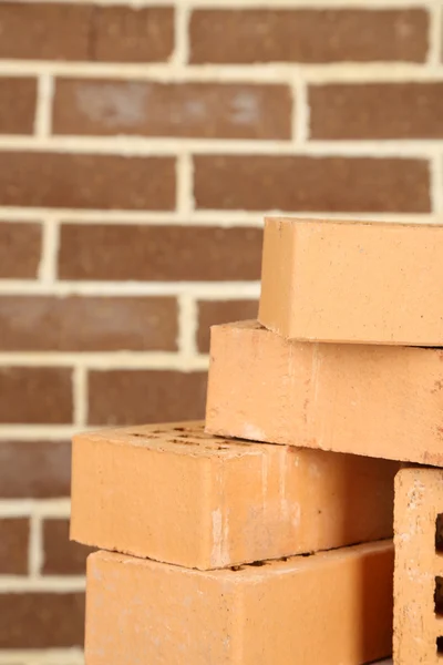 New bricks on brick wall background — Stock Photo, Image