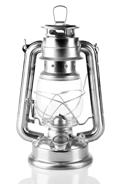 Lâmpada de querosene, isolada sobre branco — Fotografia de Stock