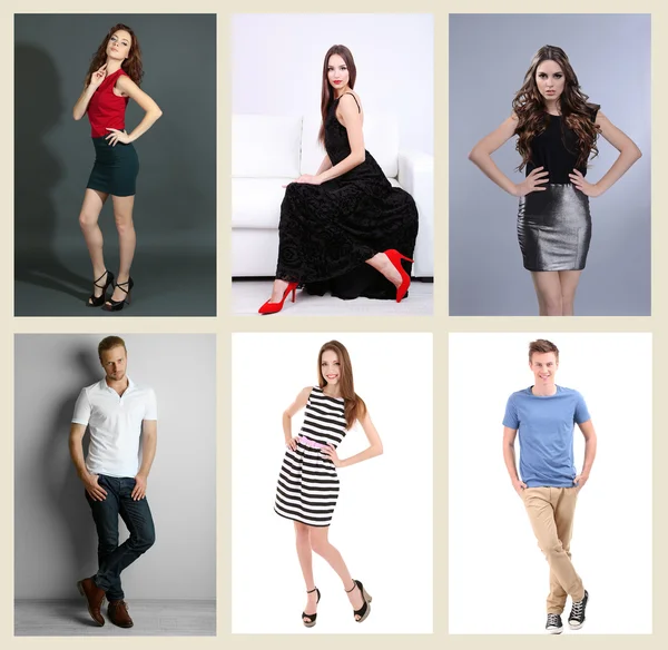 Collage of fashion models — Stock Photo, Image
