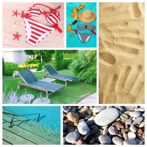 Collage of photos summer holiday — Stock Photo, Image