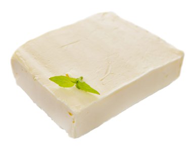 Beyaz izole lezzetli tereyağı