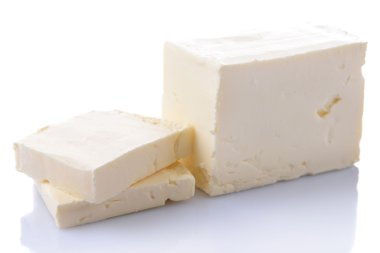 Beyaz izole lezzetli tereyağı