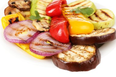 lezzetli ızgara sebze tabağı yakın çekim