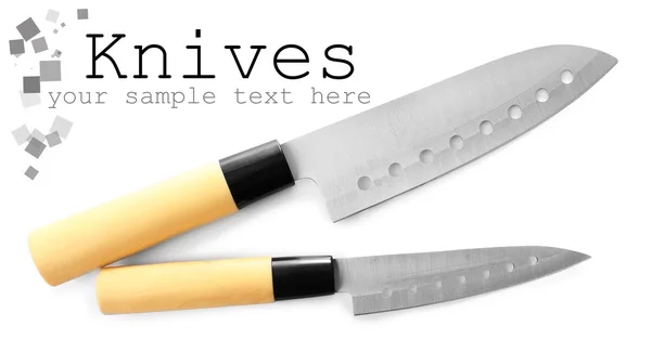 Kitchen knife isolated on white — Stock Photo, Image
