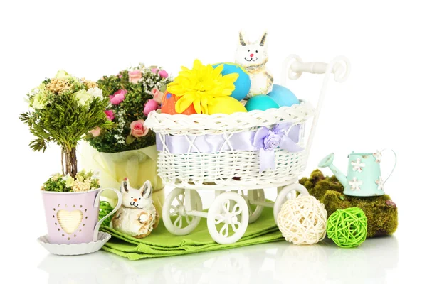 Easter composition isolated on white — Stock Photo, Image