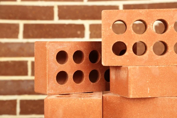 New bricks on brick wall background — Stock Photo, Image