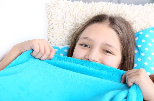 Bella bambina addormentata, primo piano — Foto Stock