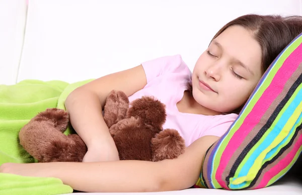 Beautiful little girl sleeping, close-up — Stock Photo, Image