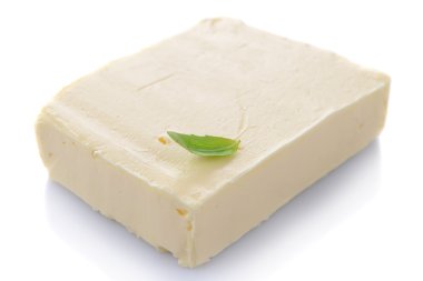 Beyaz izole lezzetli tereyağı