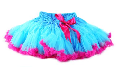 beyaz izole mavi ve pembe pettiskirt