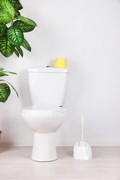 White toilet bowl in  bathroom — Stock Photo, Image