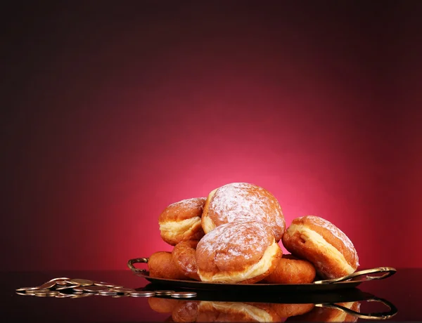 Festive composition for Hanukkah on dark background — Stock Photo, Image