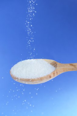 Mavi arkaplanda şeker