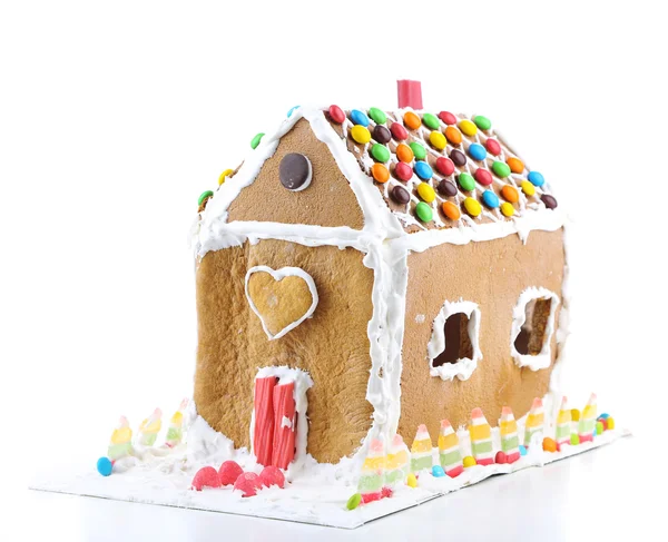 Gingerbread house isolated on white — Stock Photo, Image
