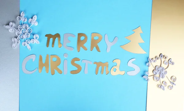 Feliz Natal lettering no fundo cinza — Fotografia de Stock