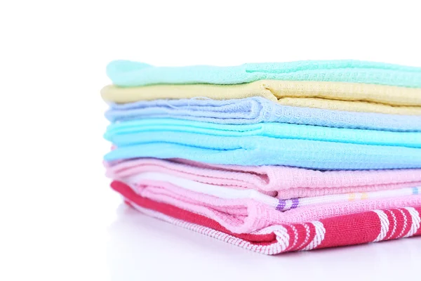 Kitchen towels isolated on white — Stock Photo, Image