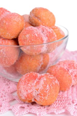 lezzetli kurabiyeler şeftali kase yakın çekim