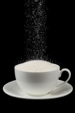 siyah üzerine izole Kupası şeker