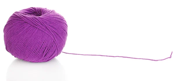 Knitting yarn isolated on white — Stock Photo, Image