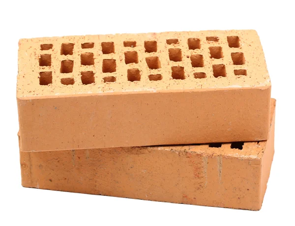 New bricks, isolated on white — Stock Photo, Image