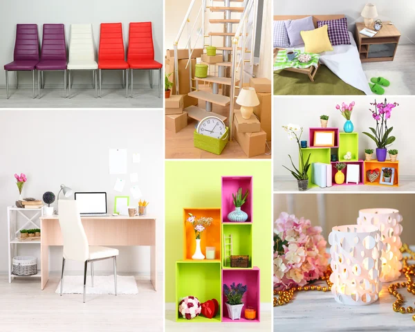 Home Interior Collage — Stockfoto