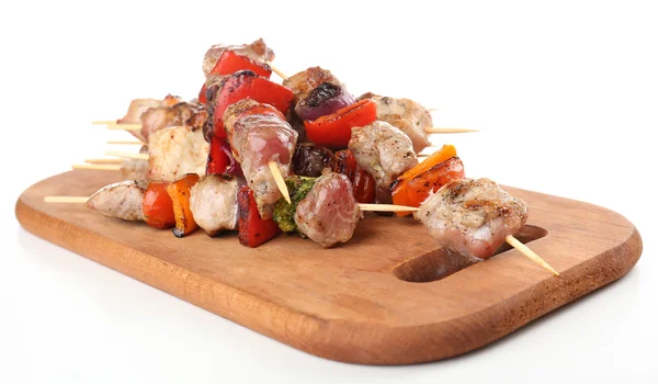 Pork kebab isolated on white — Stock Photo, Image