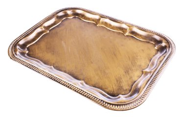beyaz izole vintage tepsi
