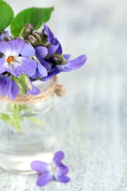 Menekşe çiçek ahşap tablo