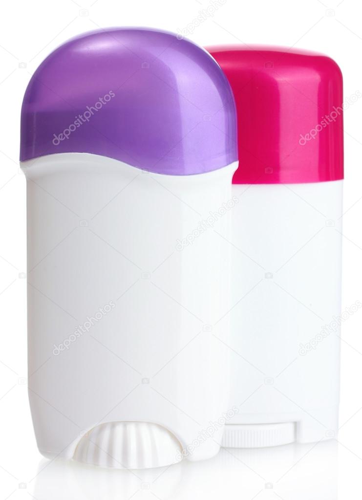 deodorants isolated on white 