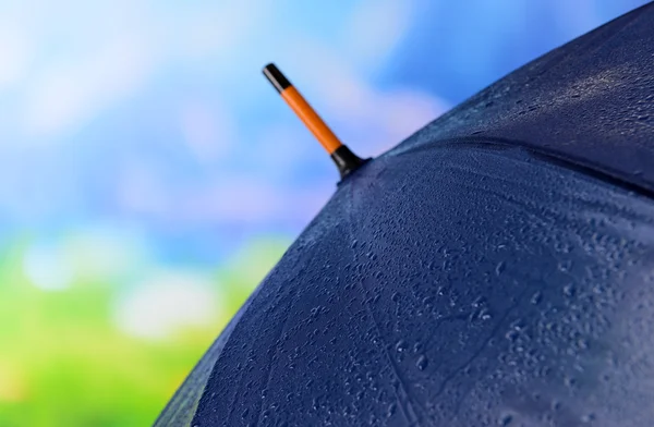 Blue Umbrella on bright background — Stock Photo, Image