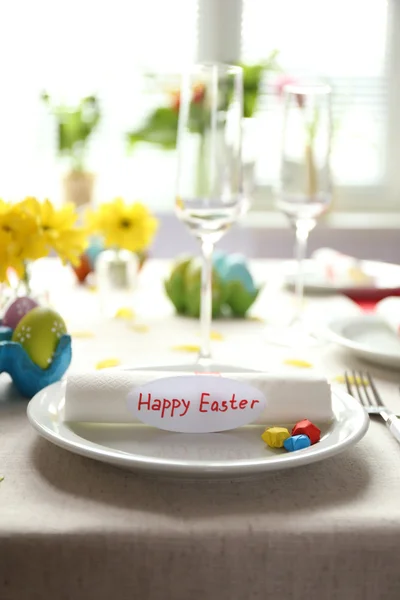 Krásný svátek velikonoční tabulky nastavení — Stock fotografie