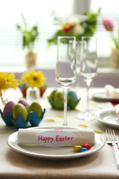 Piękne wakacje Wielkanoc tabeli Ustawienia — Zdjęcie stockowe