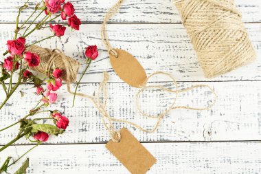 Çiçekçi çalışma yeri. kavramsal fotoğraf