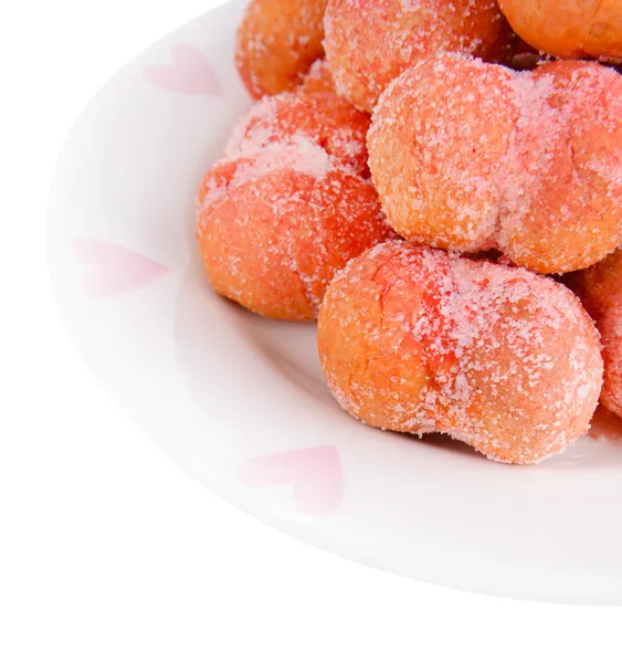 Delicious cookies peaches on plate close-up — Stock Photo, Image