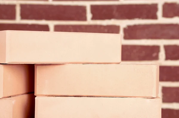 New bricks on brick wall background — Stock Photo, Image