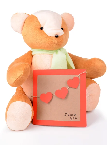 Bear toy isolated on white — Stock Photo, Image