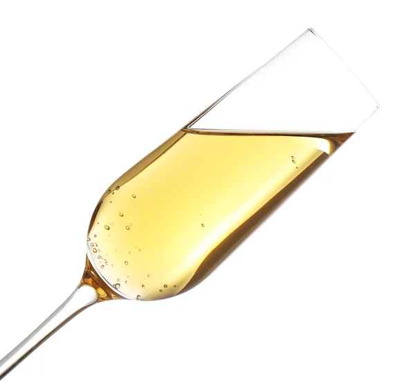 Склянка шампанського, ізольована на білому — стокове фото