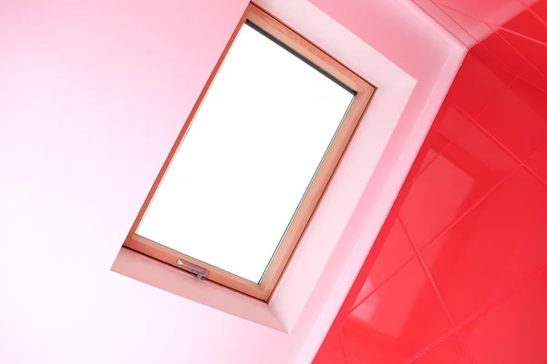 Roof skylight in new modern attic room — Stock Photo, Image