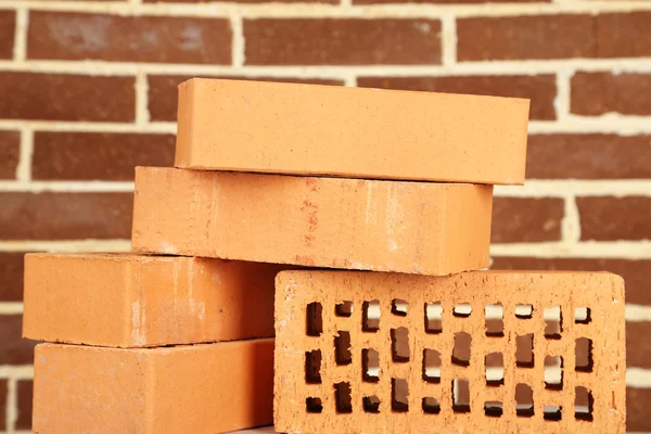 New bricks on brick wall background — Stock Photo, Image