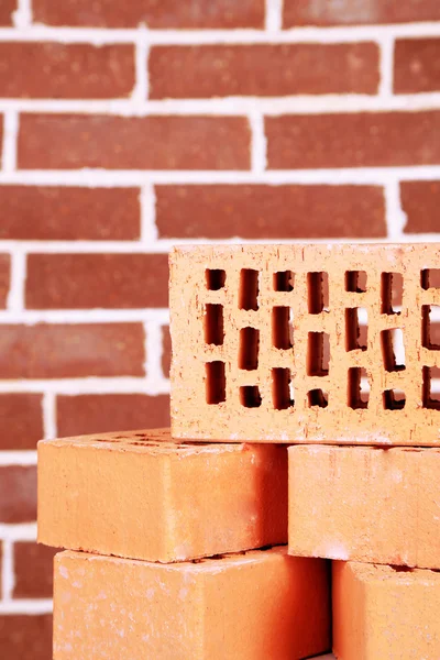 New bricks on brick wall background — Stock Photo, Image