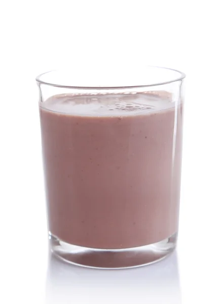 Leche de chocolate aislada en blanco — Foto de Stock