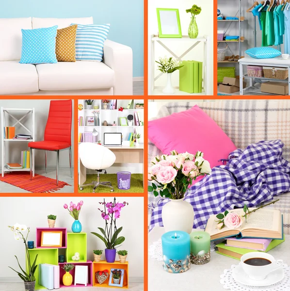 Home interior collage — Stock Photo, Image