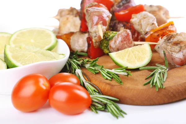 Varkensvlees kebab close-up — Stockfoto