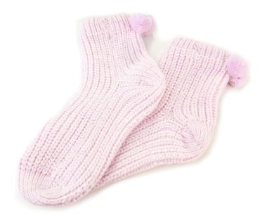 güzel Bayan çorap, beyaz izole