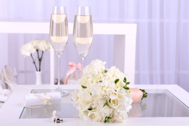 güzel düğün buket ile natürmort 